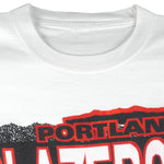 NBA (Magic Johnson T's) - Portland Blazers Single Stitch T-Shirt 1990s X-Large Vintage Retro Basketball