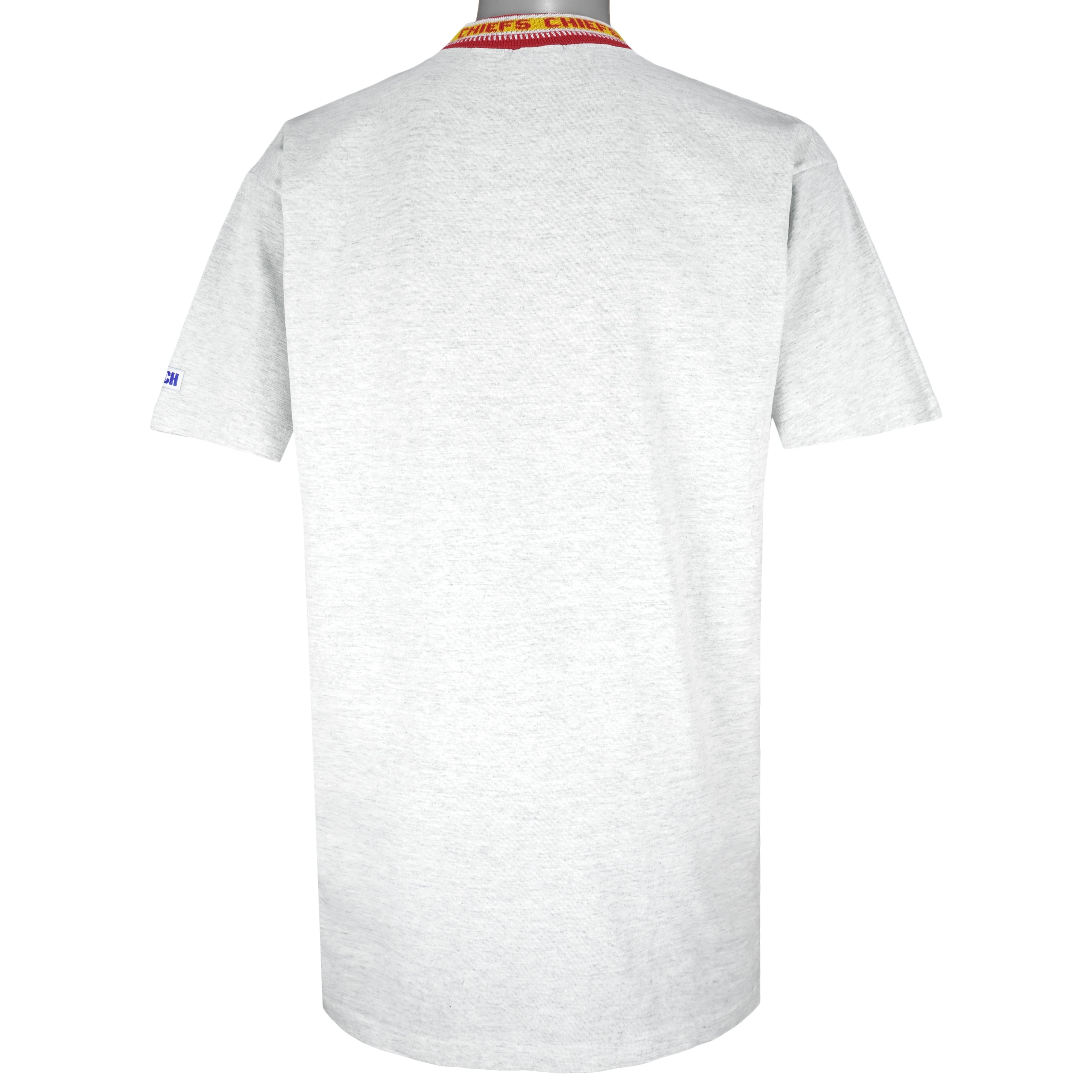 NFL (Trench) - Kansas City Chiefs Football T-Shirt 1990s Large Vintage Retro Football