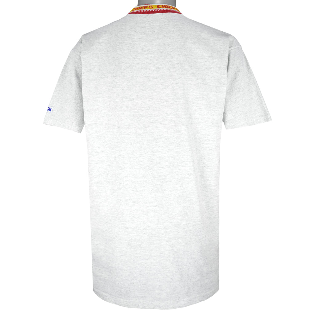 NFL (Trench) - Kansas City Chiefs Football T-Shirt 1990s Large Vintage Retro Football