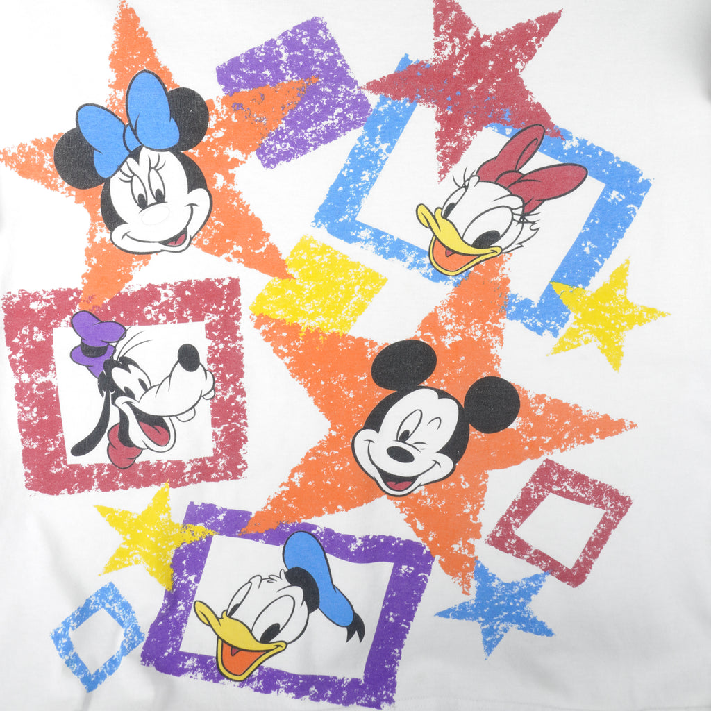 Disney - Mickey Minnie Donald & Goofy Single Stitch T-Shirt 1990s X-Large Vintage Retro
