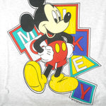 Disney - Mickey Mouse Single Stitch Long T-Shirt 1980s XX-Large Vintage Retro