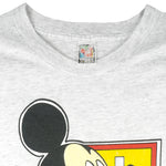 Disney - Mickey Mouse Single Stitch Long T-Shirt 1980s XX-Large Vintage Retro