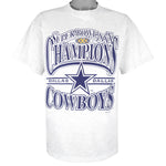 NFL (Logo 7) - Dallas Cowboys Super Bowl Champions T-Shirt 1996 Large Vintage Retro Football