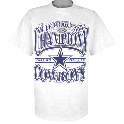 NFL (Logo 7) - Dallas Cowboys Super Bowl Champions T-Shirt 1996 Large