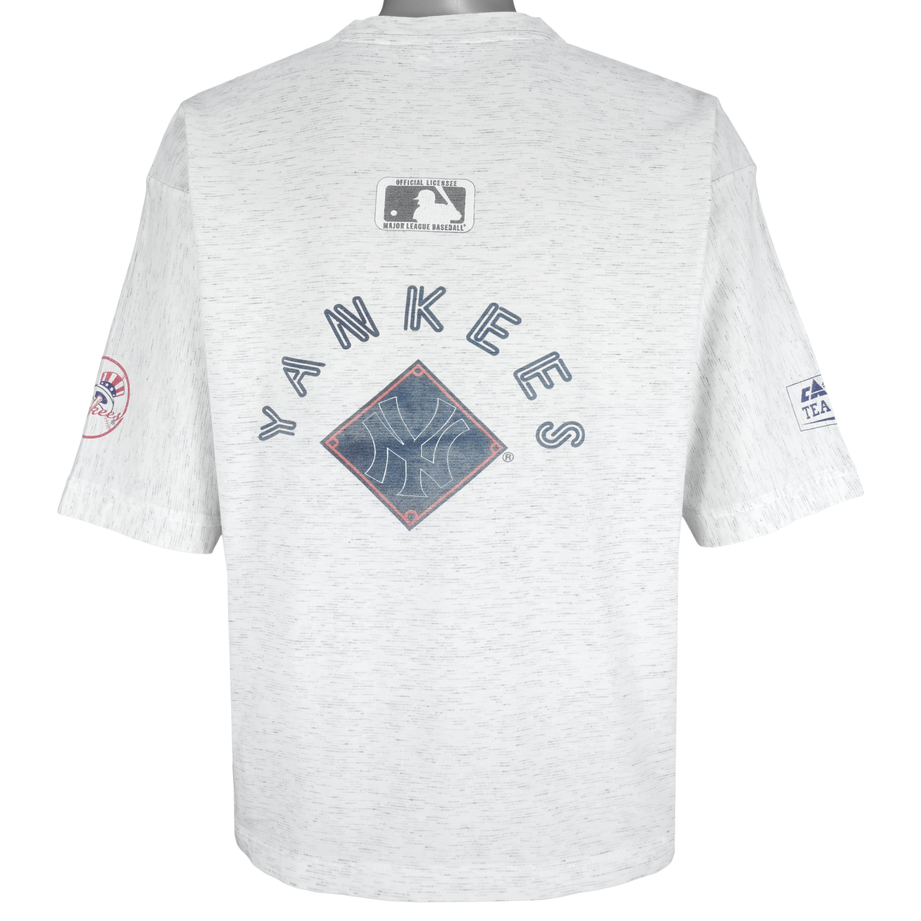 MLB (Campri) - New York Yankees Caricature T-Shirt 1990s Large Vintage Retro Baseball