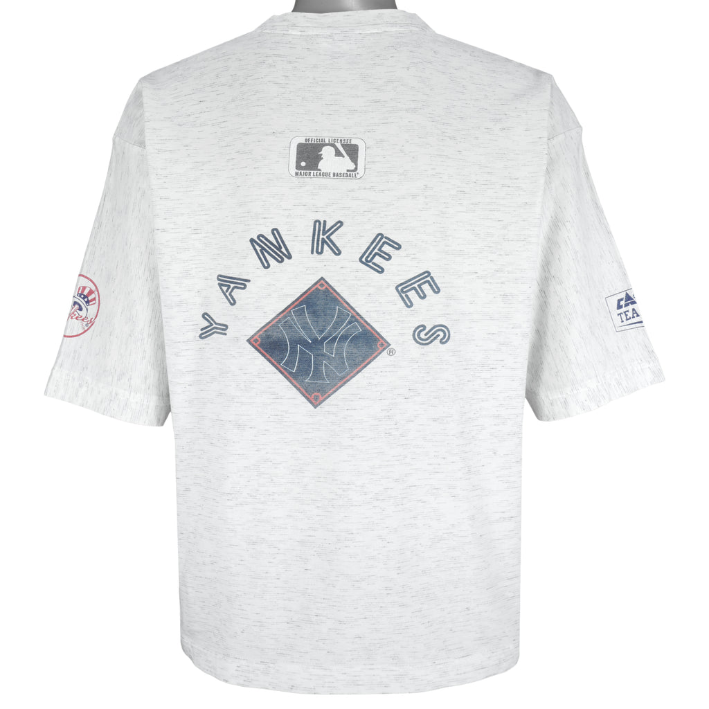 MLB (Campri) - New York Yankees Caricature T-Shirt 1990s Large Vintage Retro Baseball