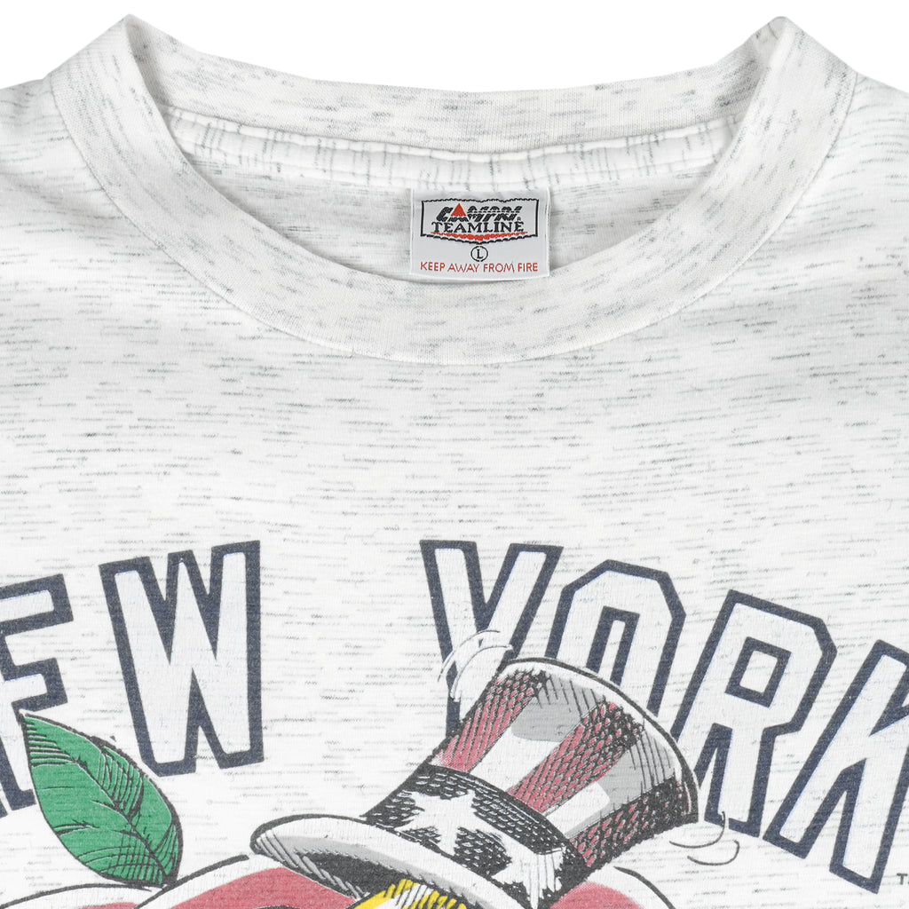 MLB (Campri) - New York Yankees Caricature T-Shirt 1990s Large Vintage Retro Baseball