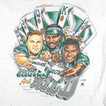 NFL (Shirt Xplosion) - Philadelphia Eagles Wild Cards Caricature T-Shirt 1995 X-Large Vintage Retro Football