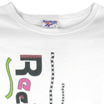 Reebok - White Classic Logo Single Stitch T-Shirt 1990s Large Vintage Retro