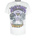 NFL (Oneita) - Super Bowl XXIII Ravens VS Raiders Autographed T-Shirt 1996 Large Vintage Retro Football