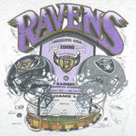 NFL (Oneita) - Super Bowl XXIII Ravens VS Raiders Signatures T-Shirt 1996 Large Vintage Retro Footbal