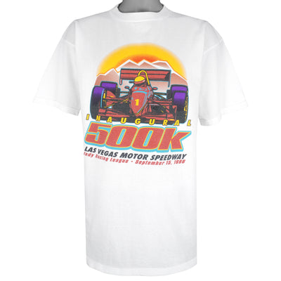 NASCAR (Tultex) - F1 Inaugural 500k Las Vegas Motor Speedway T-Shirt 1996 X-Large