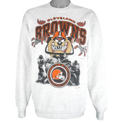 NFL (Artex) - Cleveland Browns X Taz Winning Is The Only Thing Sweatshirt 1992 X-Large Vintage Retro Football