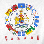 Vintage - Canada Provinces and Flags Crew Neck Sweatshirt 1990s X-Large Vintage Retro