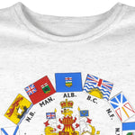 Vintage - Canada Provinces and Flags Crew Neck Sweatshirt 1990s X-Large Vintage Retro