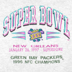 NFL (Logo 7) - Green Bay Packers Super Bowl XXXI Sweatshirt 1997 X-Large Vintage Retro Football