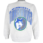 NBA (Jostens) - Minnesota Timberwolves Crew Neck Sweatshirt 1990s Large Vintage Retro Basketball