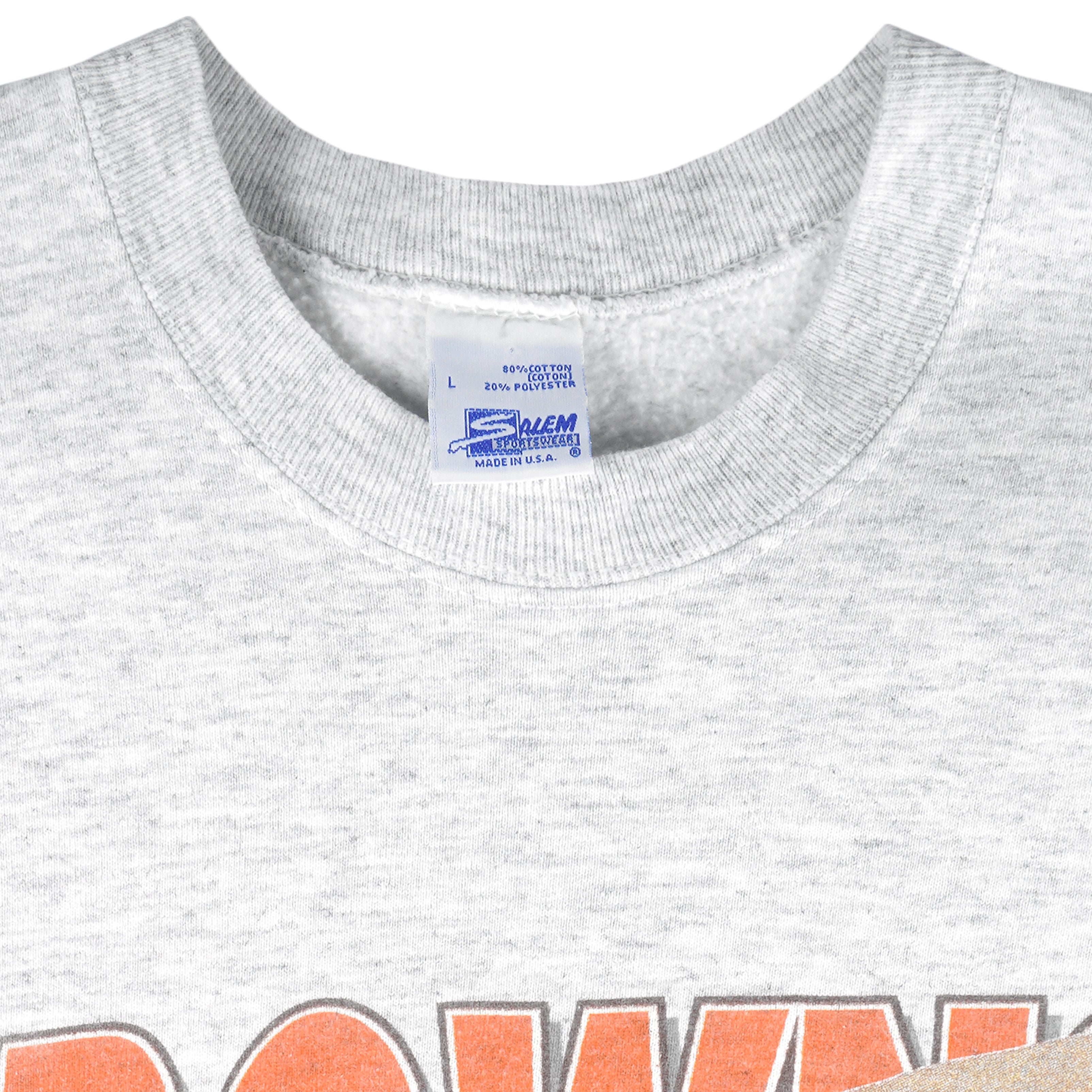 NFL (Salem) - Cleveland Browns Big Logo Crew Neck Sweatshirt 1994 Large Vintage Retro Football