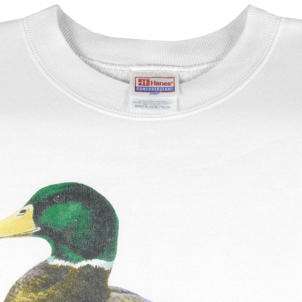 Vintage (Hanes) - Mallard Duck Canada Crew Neck Sweatshirt 1990s X-Large Vintage Retro