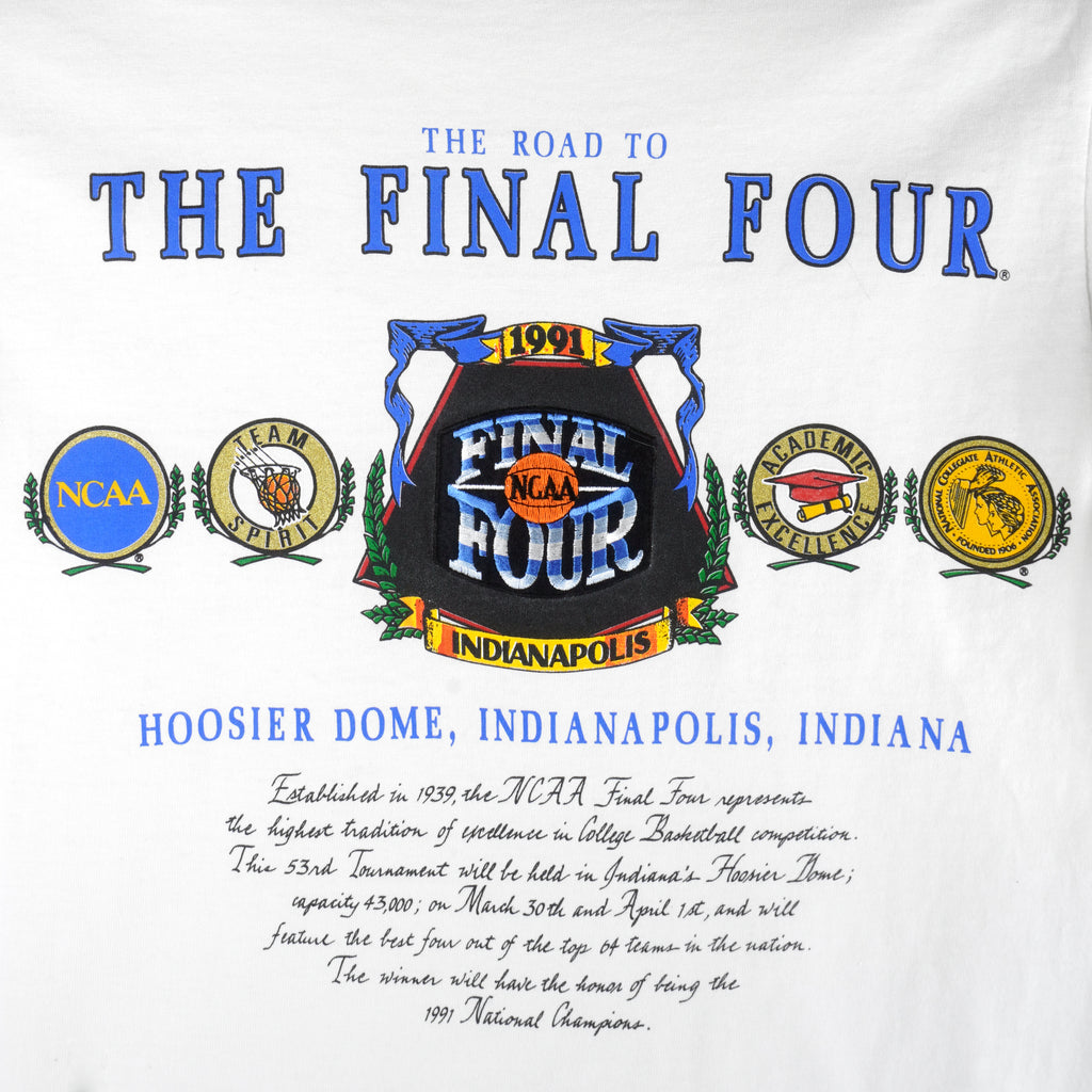 NCAA (Nutmeg Mills) - The Road To Final Four Basketball 1991 Large Vintage Retro Basketball College