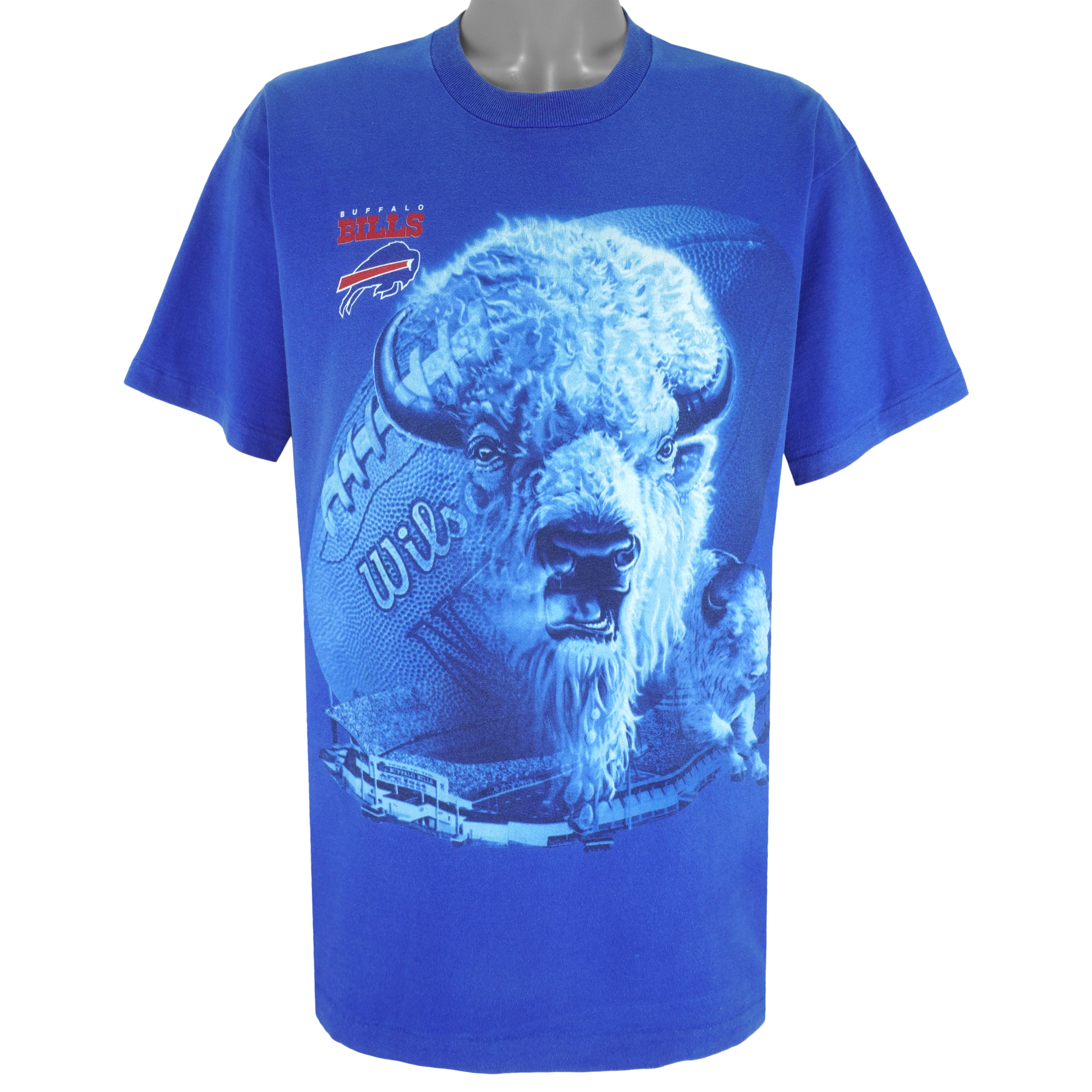 NFL (Pro Player) - Buffalo Bills X Animal Single Stitch T-Shirt 1990s X-Large Vintage Retro Football