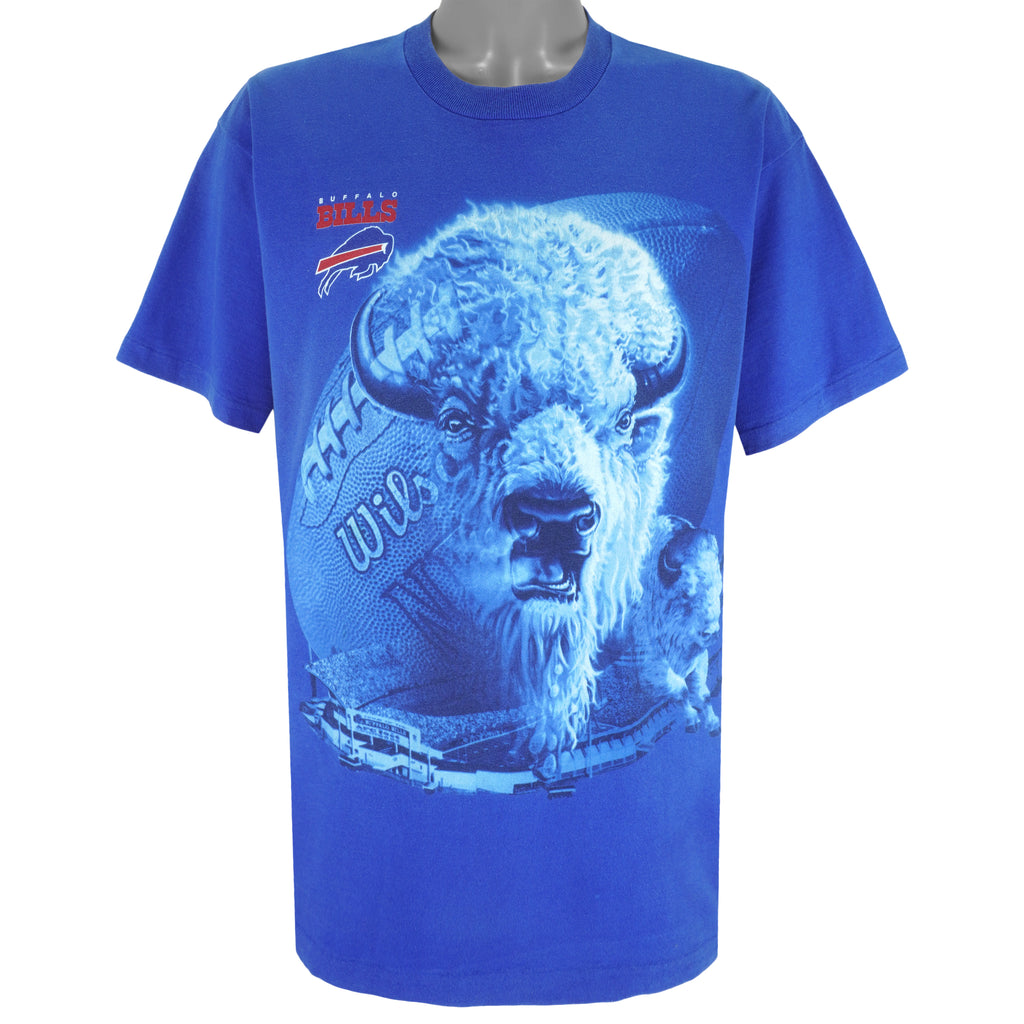 NFL (Pro Player) - Buffalo Bills X Animal Single Stitch T-Shirt 1990s X-Large Vintage Retro Football
