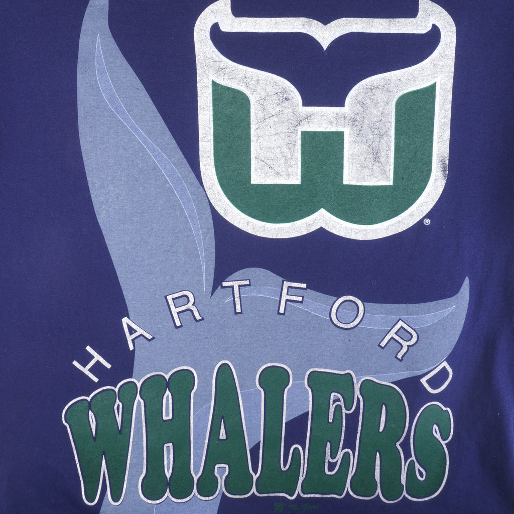 NHL (The Game) - Hartford Whalers Spell-Out T-Shirt 1990s X-Large Vintage Retro Hockey