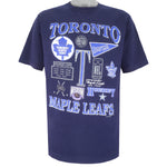 NHL (Waves) - Toronto Maple Leafs Big Logo T-Shirt 1990s Medium Vintage Retro Hockey