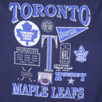 NHL (Waves) - Toronto Maple Leafs Big Logo T-Shirt 1990s Medium Vintage Retro Hockey