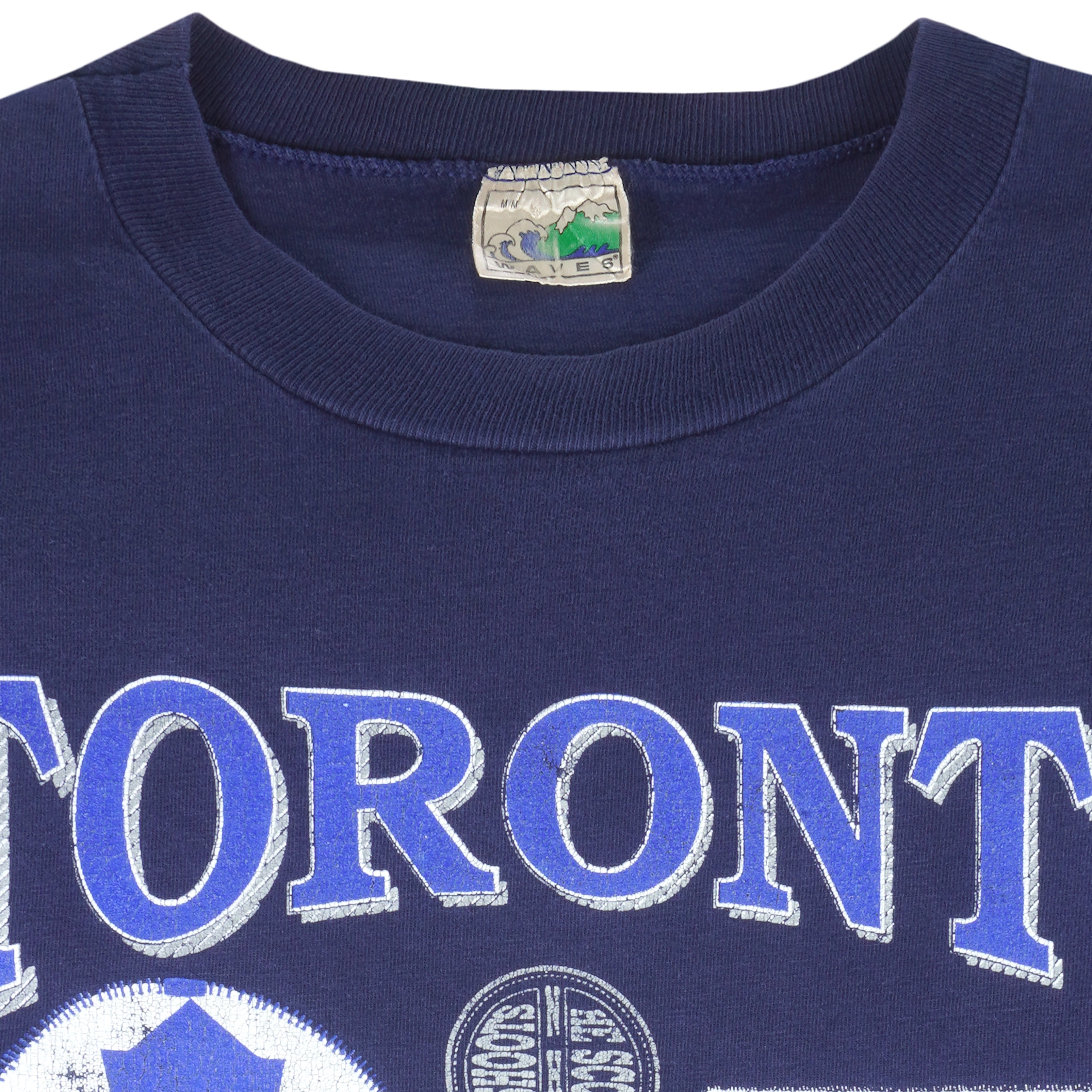 NHL (Waves) - Toronto Maple Leafs Big Logo T-Shirt 1990s Medium Vintage Retro Hockey