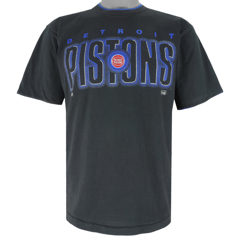 NBA (Salem) - Black Detroit Pistons T-Shirt 1991 Large Vintage Retro Basketball