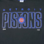 NBA (Salem) - Black Detroit Pistons T-Shirt 1991 Large Vintage Retro Basketball