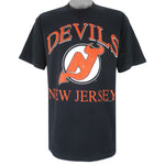 NHL  - New Jersey Devils Big Logo T-Shirt 1993 X-Large Vintage Retro Hockey
