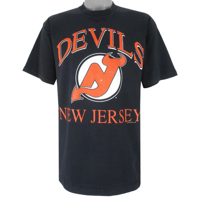 NHL (Locker Line) - New Jersey Devils Big Logo T-Shirt 1993 X-Large