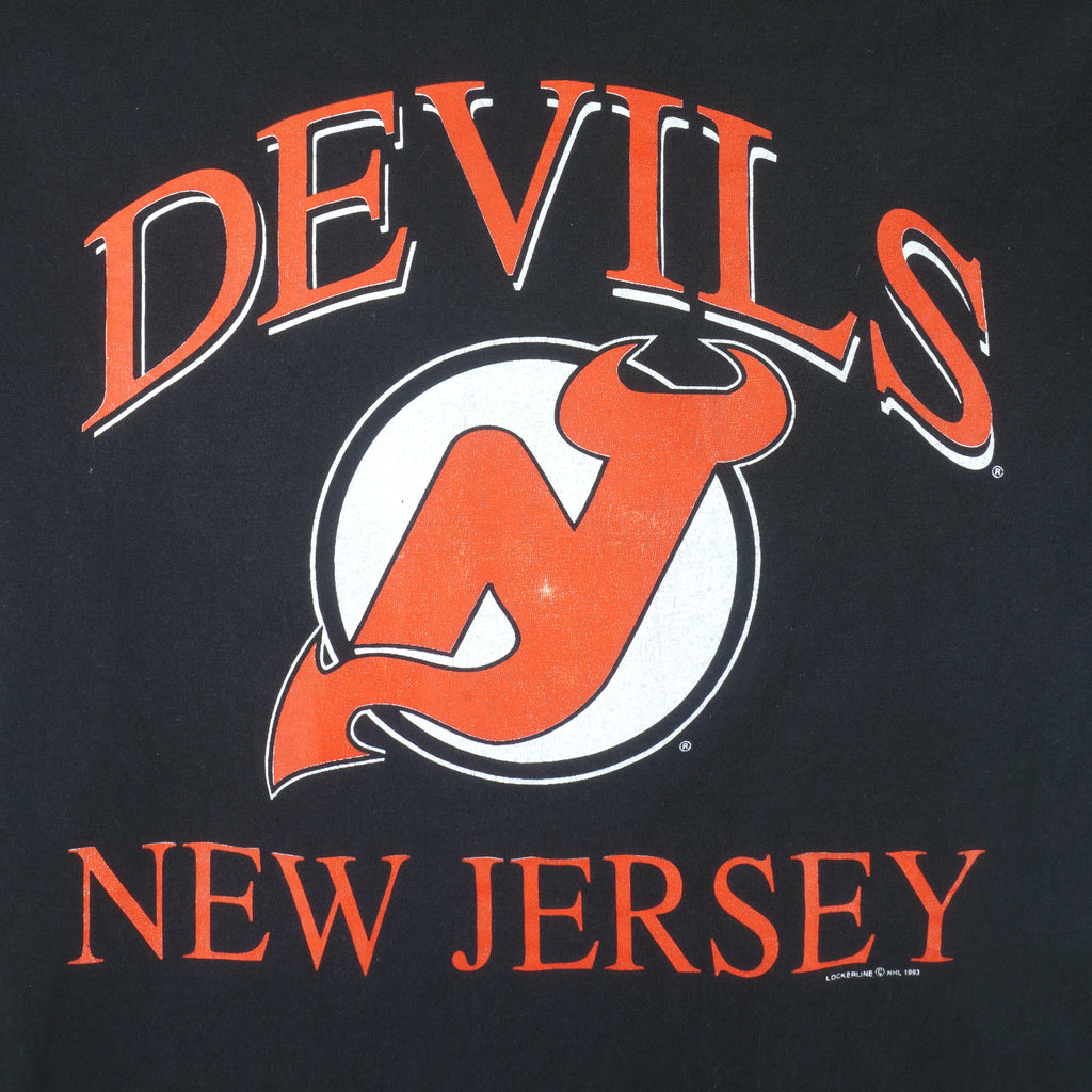 NHL  - New Jersey Devils Big Logo T-Shirt 1993 X-Large Vintage Retro Hockey
