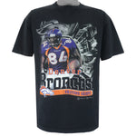 NFL - Denver Broncos Shannon Sharpe T-Shirt 1999 Large Vintage Retro Football