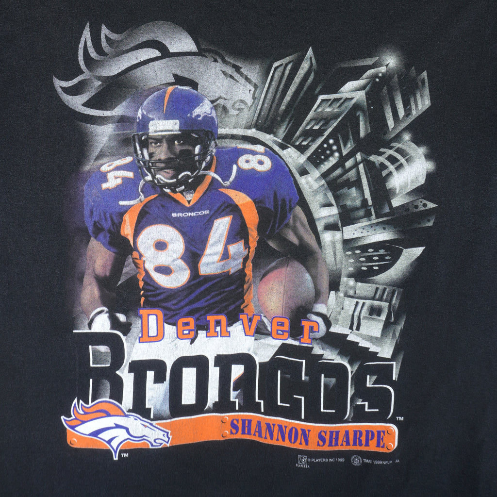 NFL - Denver Broncos Shannon Sharpe T-Shirt 1999 Large Vintage Retro Football