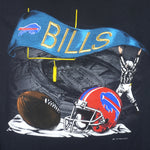 NFL (Nutmeg) - Buffalo Bills Big Logo T-Shirt 1993 X-Large Vintage Retro Football