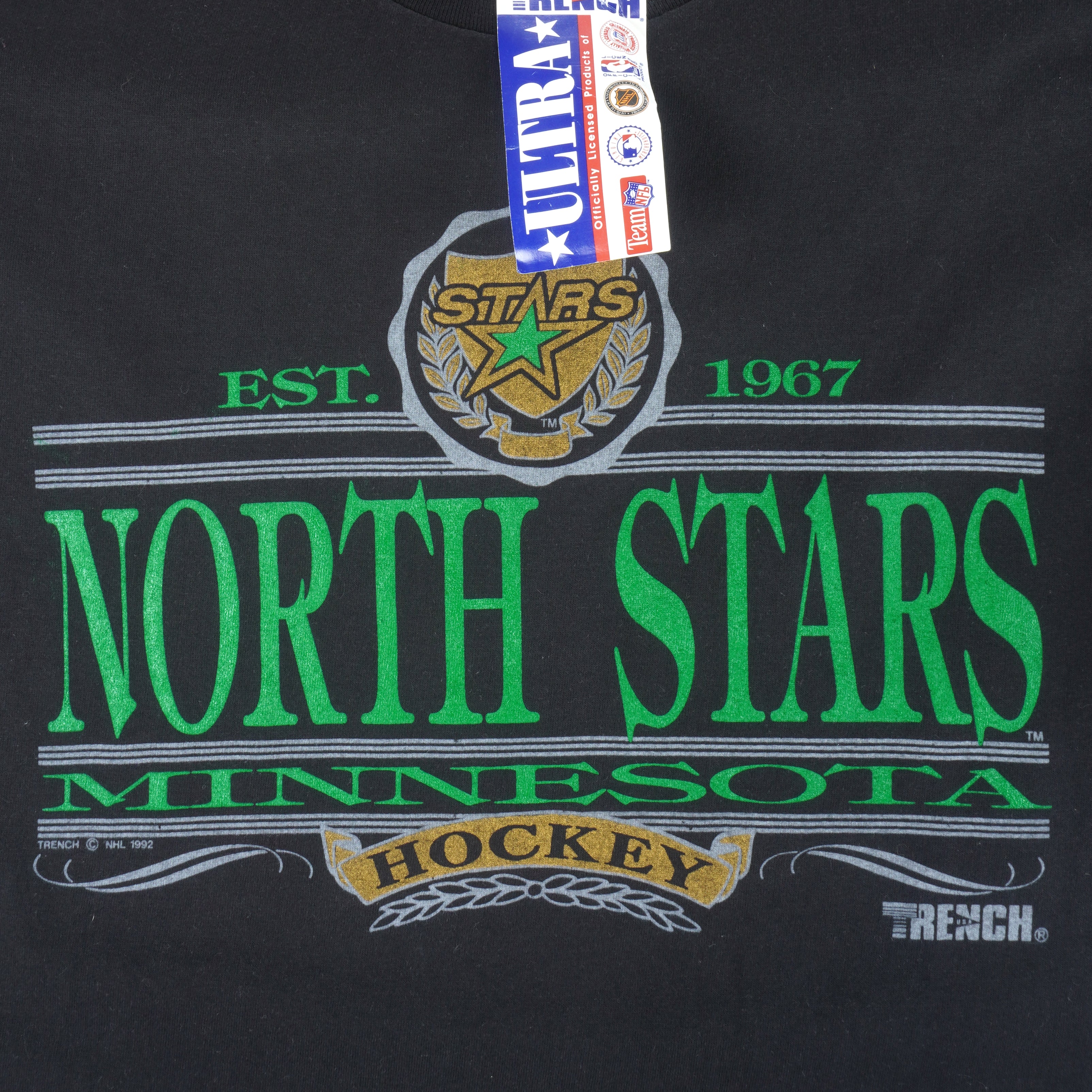 NHL (Trench) - Minnesota North Stars Deadstock T-Shirt 1990s X-Large Vintage Retro Hockey