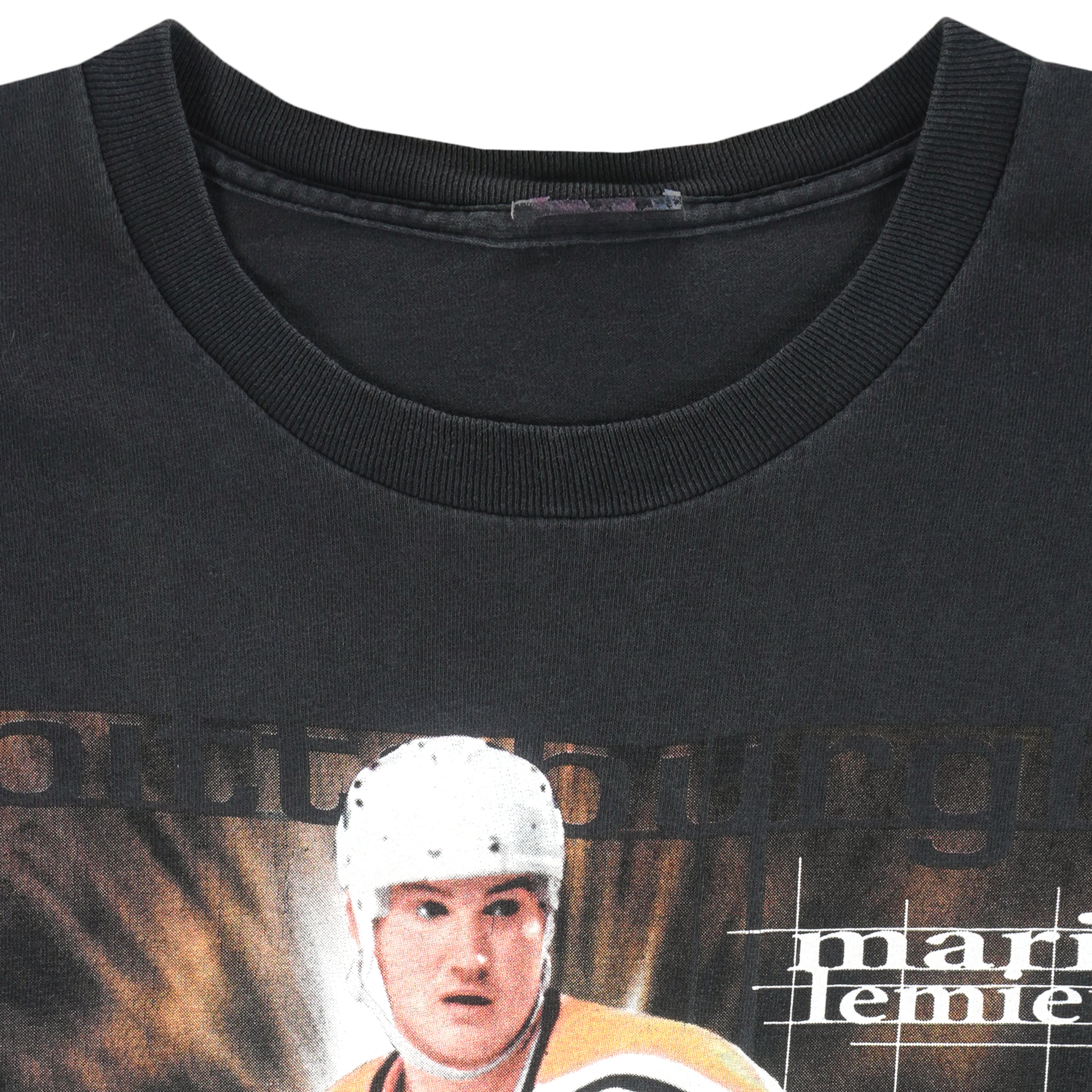 NHL - Pittsburgh Penguins Mario Lemieux T-Shirt 1990s Large Vintage Retro Hockey