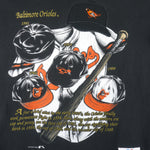 MLB (Nutmeg) - Baltimore Orioles Embroidered T-Shirt 1990s Large Vintage Retro Baseball