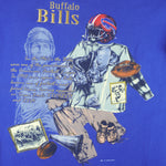 NFL - Blue Buffalo Bills Big Logo T-Shirt 1993 Large Vintage Retro Football