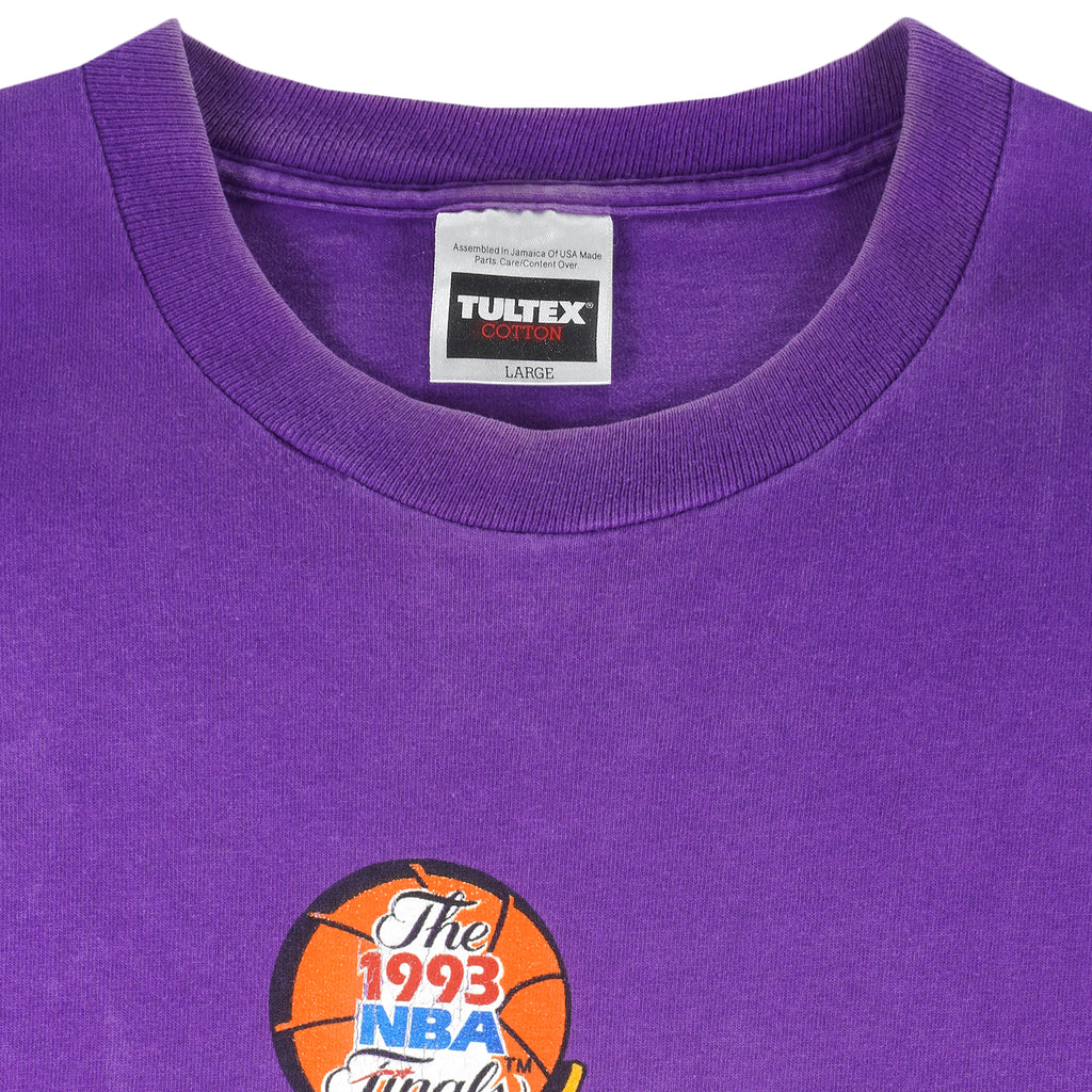 NBA (Tultex) - Purple Phoenix Suns Champions T-Shirt 1993 Large Vintage Retro Basketball