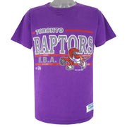NBA (Discus Athletic) - Toronto Raptors Big Logo T-Shirt 1994 Large Vintage Retro Basketball
