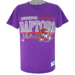 NBA (Discus Athletic) - Toronto Raptors Single Stitch T-Shirt 1994 Large
