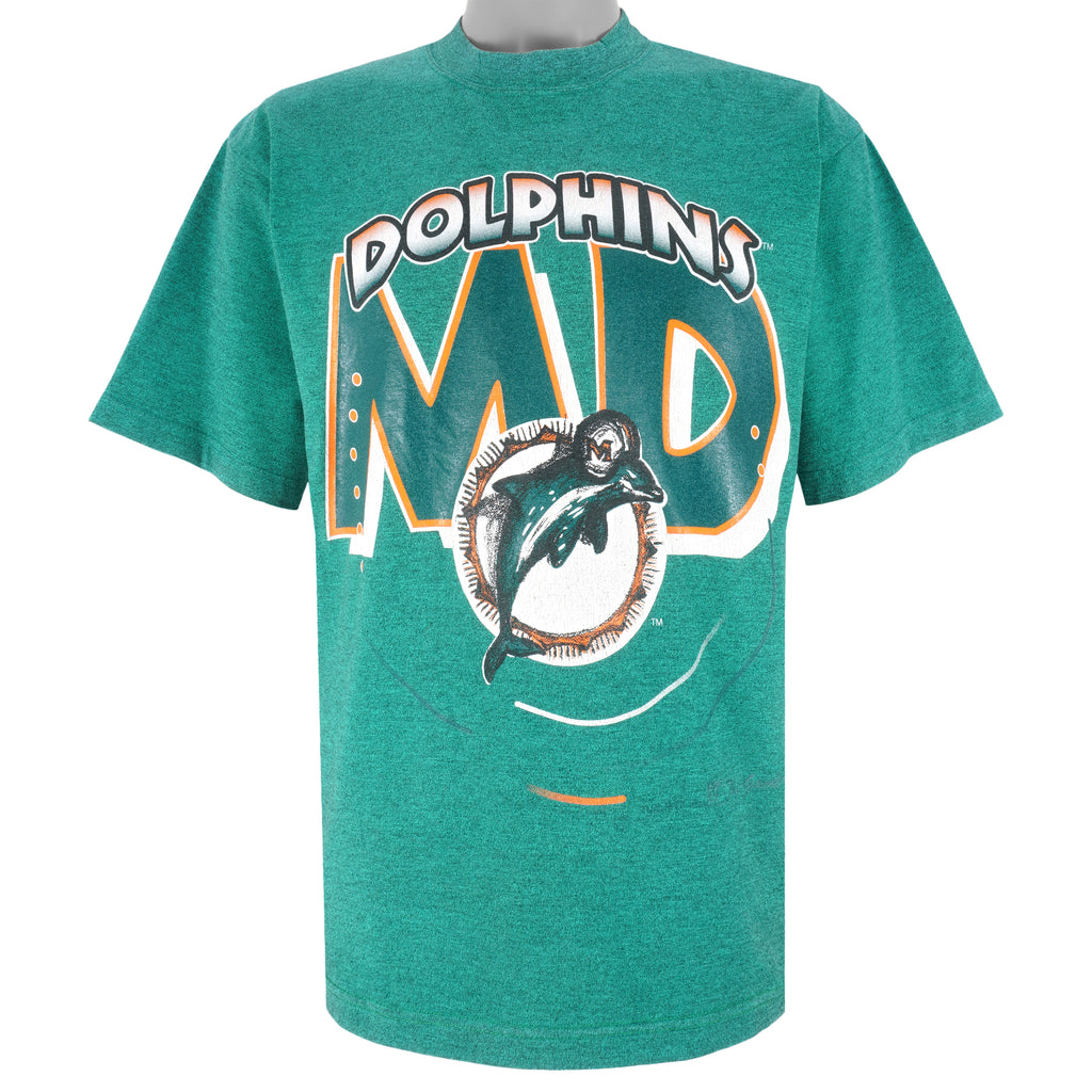 NFL (The Game) - Miami Dolphins T-Shirt 1990s Large Vintage Retro Football
