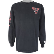 NBA - Black Chicago Bulls Crew Neck Sweatshirt 1990s Vintage Retro Basketball