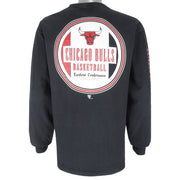 NBA - Black Chicago Bulls Crew Neck Sweatshirt 1990s Vintage Retro Basketball