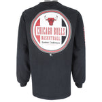 NBA - Black Chicago Bulls Crew Neck Sweatshirt 1990s Vintage Retro Basketball
