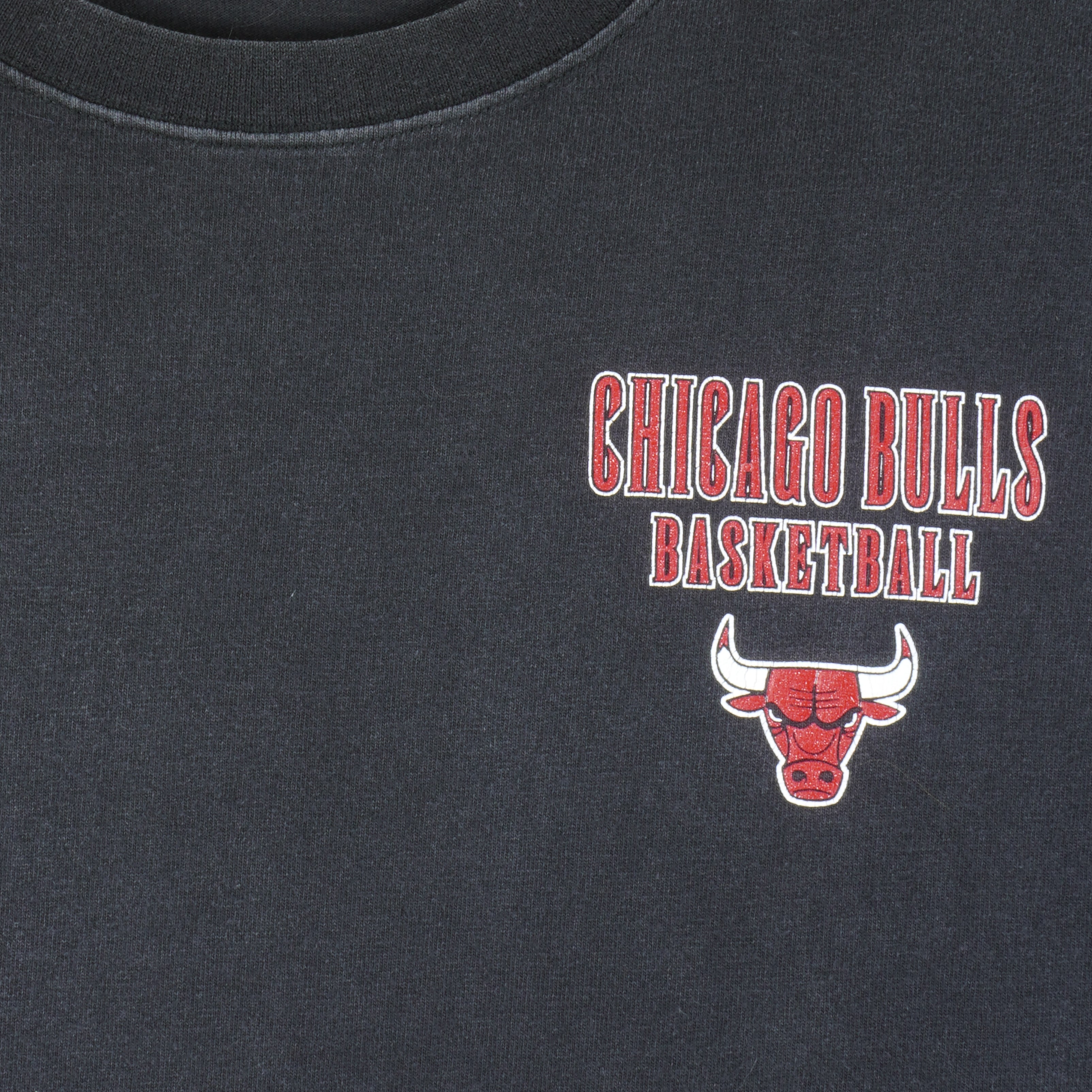 NBA - Black Chicago Bulls Crew Neck Sweatshirt 1990s Vintage Retro Basketball
